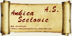 Ankica Šćelović vizit kartica